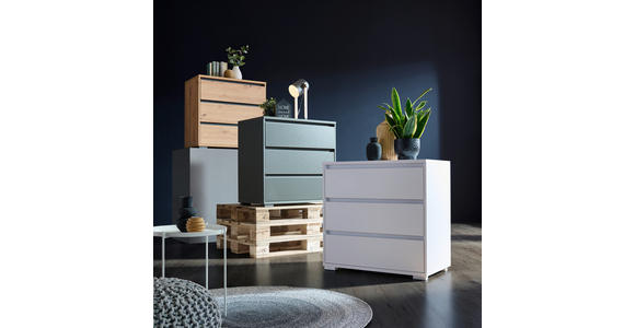 KOMMODE in 80/79/48 cm - Eichefarben/Anthrazit, Design, Holzwerkstoff/Kunststoff (80/79/48cm) - Carryhome