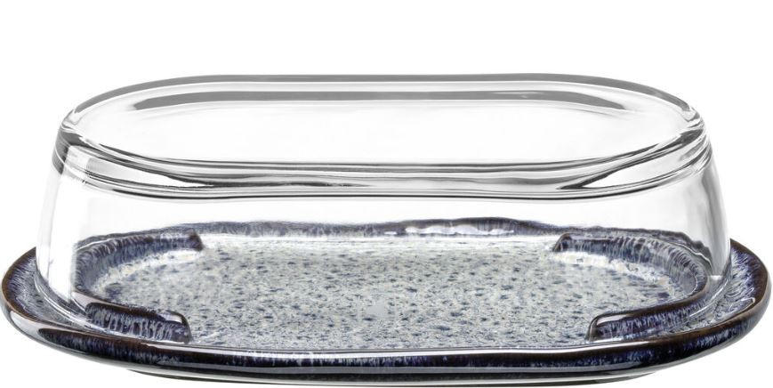 BUTTERDOSE Glas, Keramik  - Anthrazit, LIFESTYLE, Glas/Keramik (20,6/7,7/12,6cm) - Leonardo