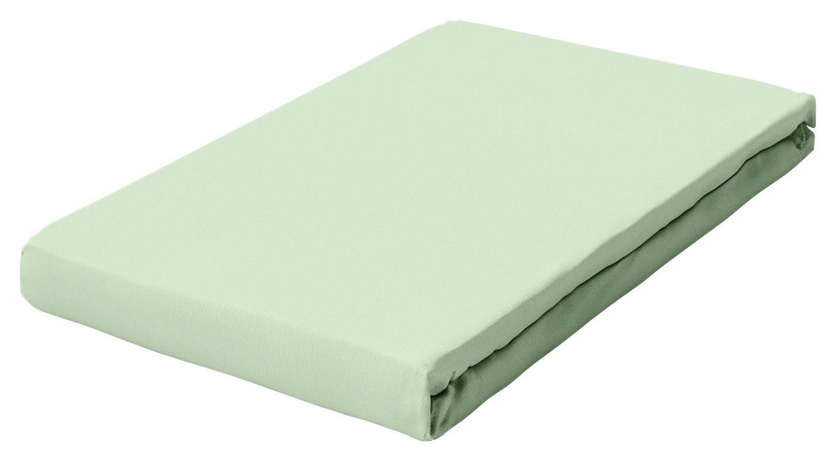 BOXSPRING-SPANNLEINTUCH PURE Jersey  - Hellgrün, Basics, Textil (90-100/190-220cm) - Schlafgut