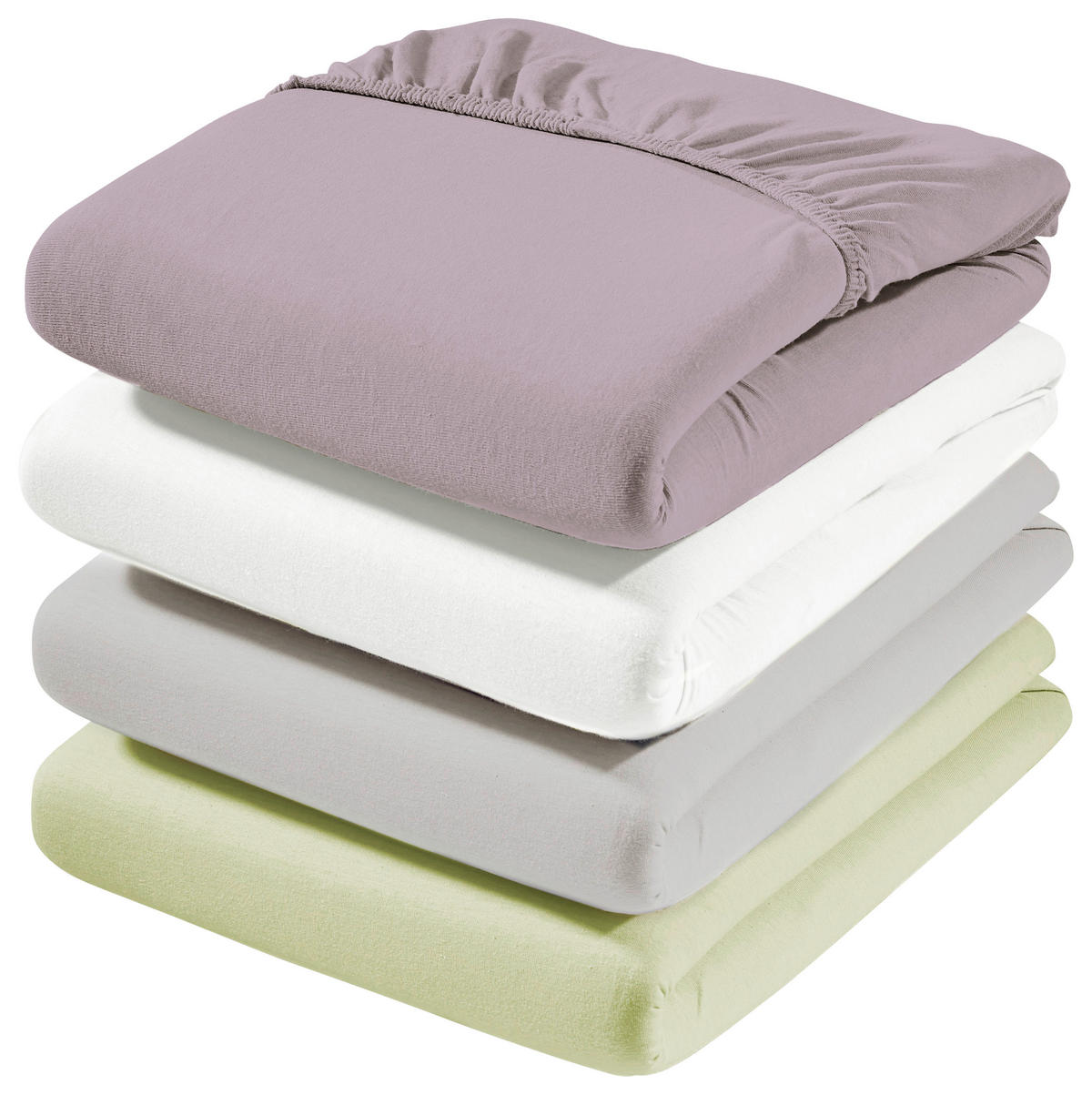 SPANNBETTTUCH Zwirn-Jersey  - Weiß, Basics, Textil (100/200cm) - Estella