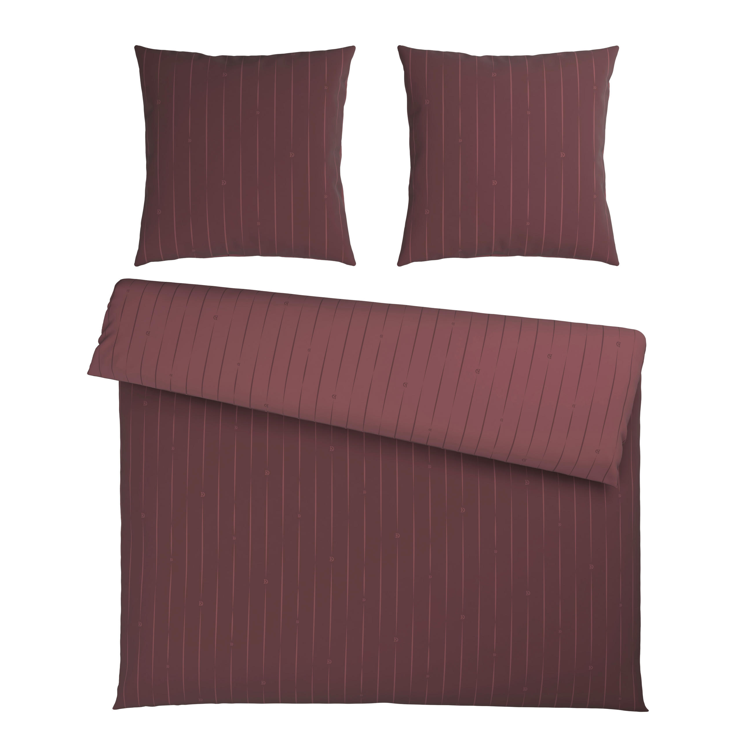 WENDEBETTWÄSCHE STRIPES DK Flanell 200/200 cm  - Kirschrot, Design, Textil (200/200cm) - Dieter Knoll