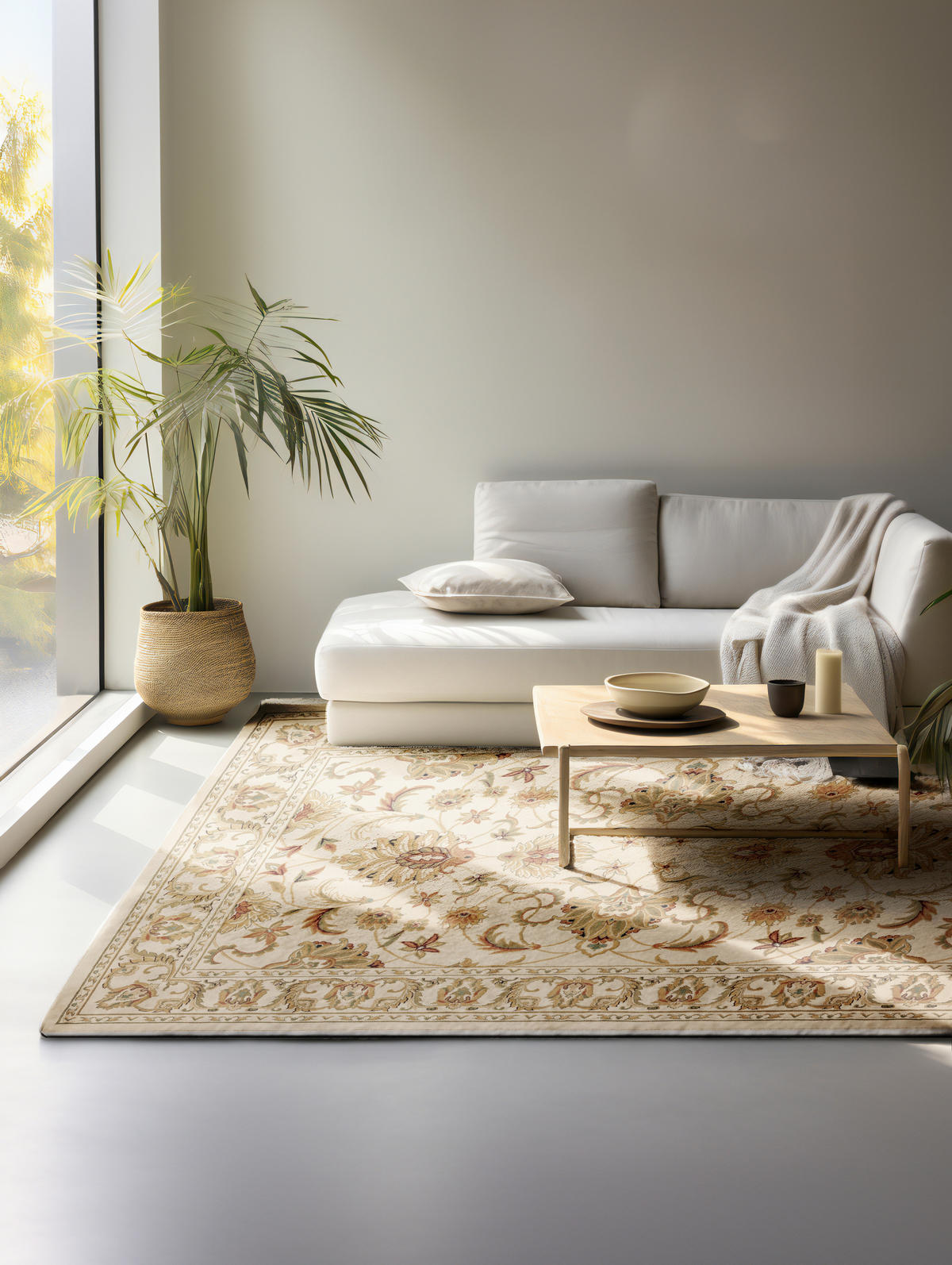 VINTAGE-TEPPICH 200/280 cm Herat Creme  - Creme, Basics, Kunststoff/Textil (200/280cm)