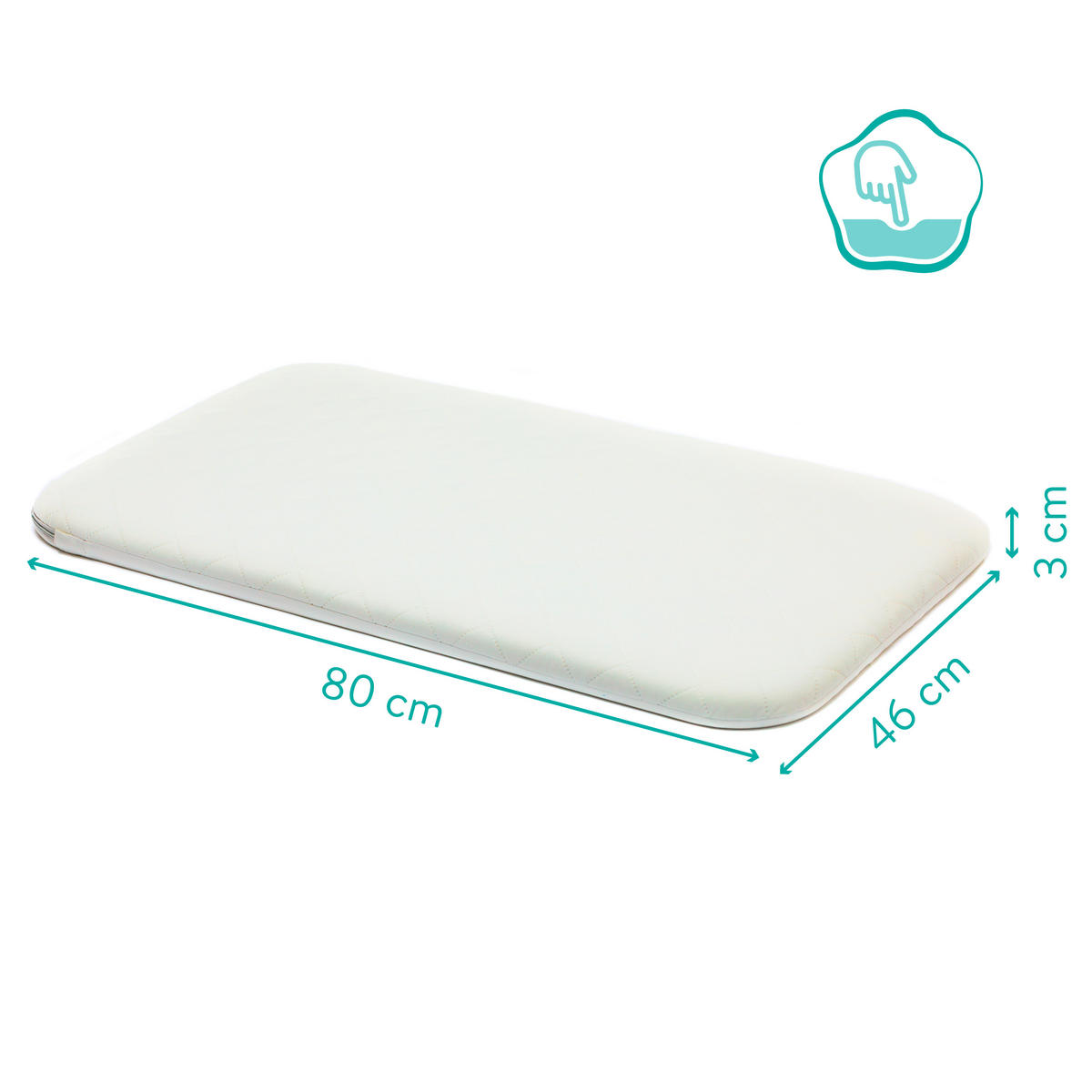 BEISTELLBETT Air   - Grau, Basics, Textil/Metall (80/45cm)