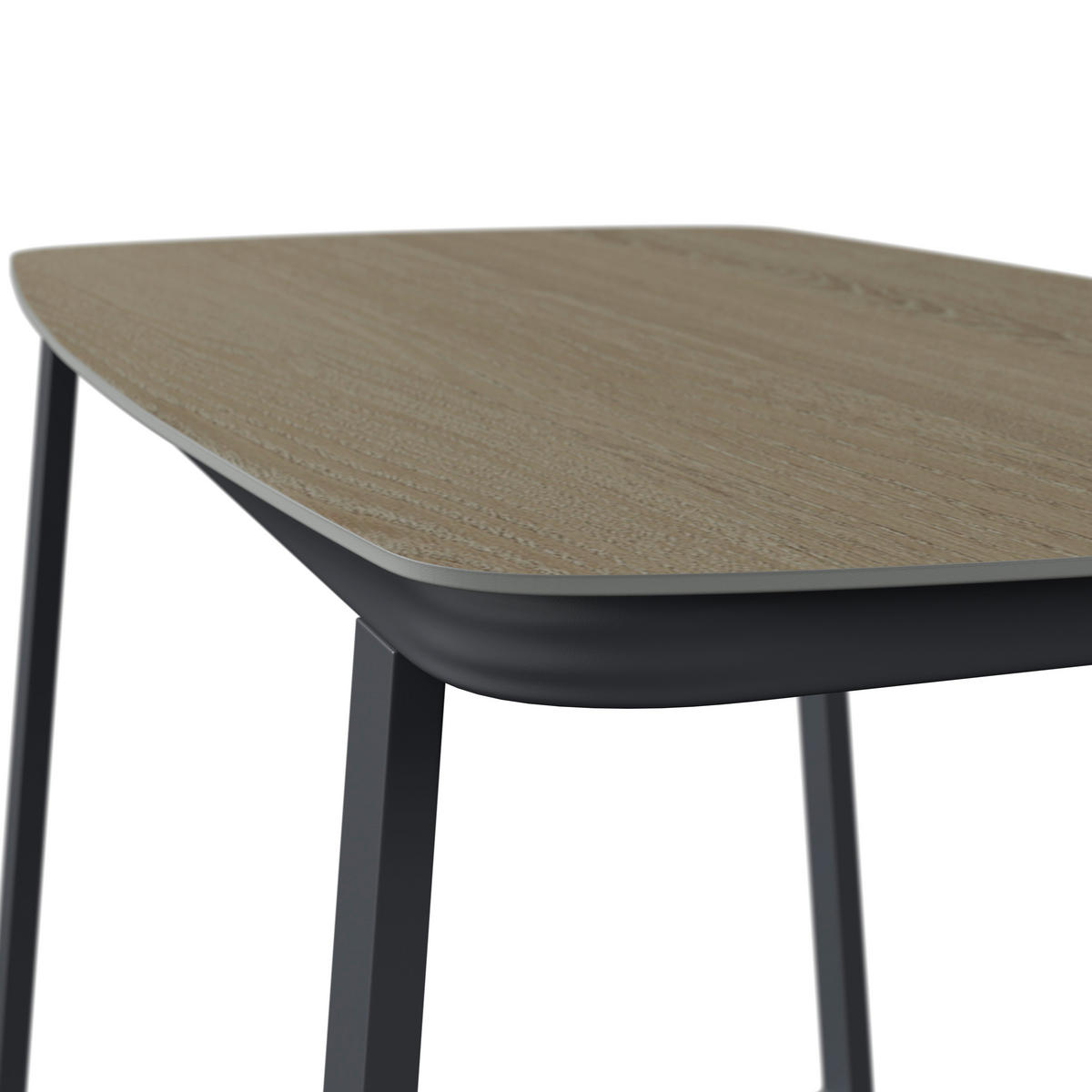 GARTENTISCH 120/74/70 cm Metall, Kunststoff Anthrazit, Naturfarben rechteckig  - Anthrazit/Naturfarben, MODERN, Kunststoff/Metall (120/74/70cm) - Ambia Garden