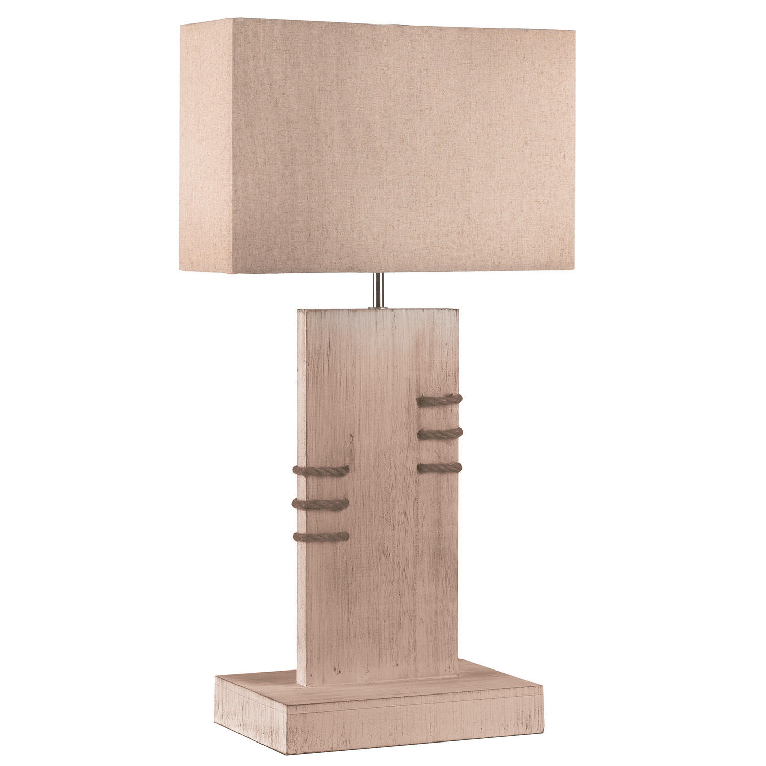 TISCHLEUCHTE 20/30/71 cm   - Beige, Natur, Holz/Textil (20/30/71cm)