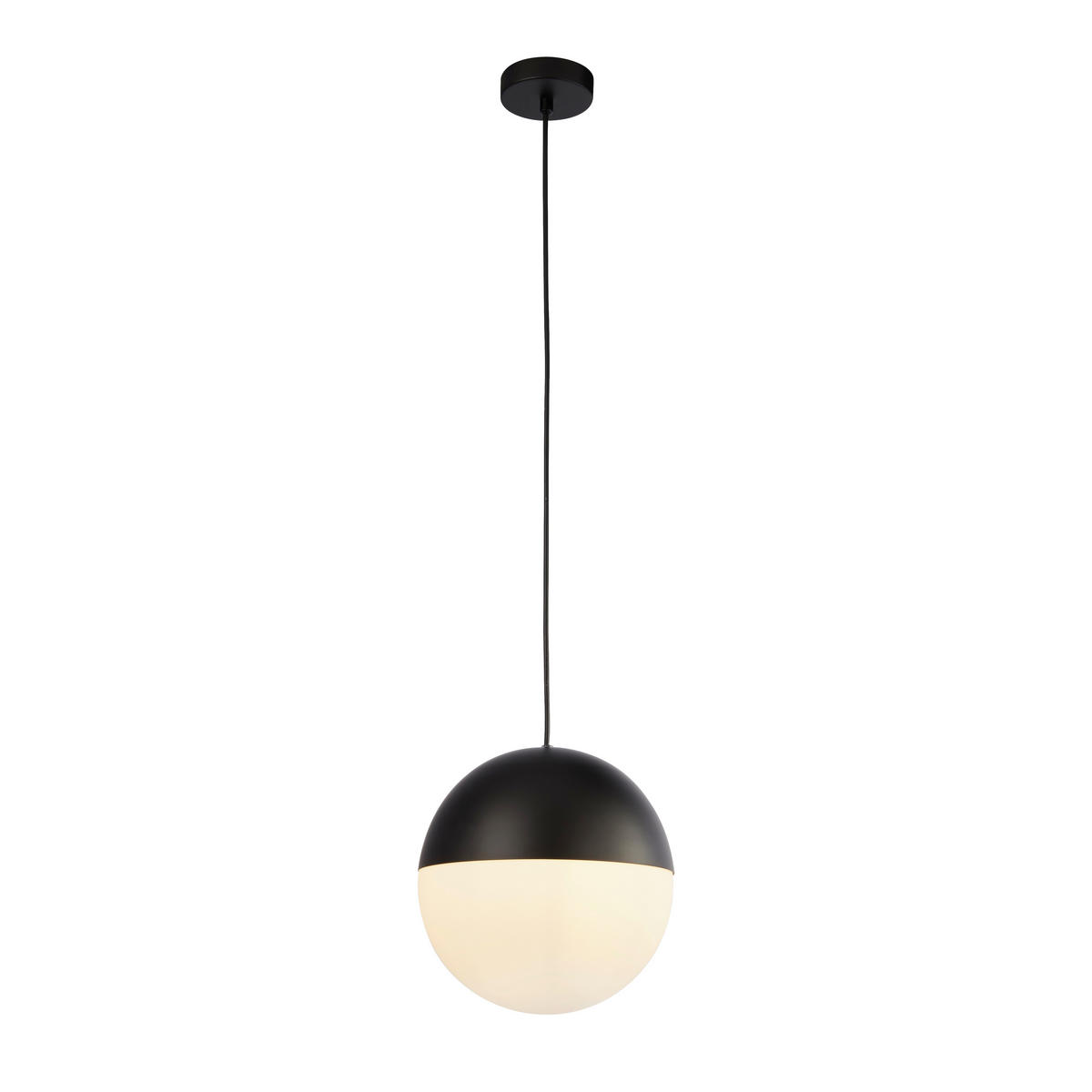 HÄNGELEUCHTE 25/150 cm  - Schwarz, Design, Glas/Metall (25/150cm)