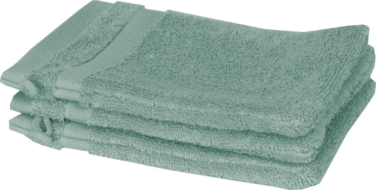 WASCHLAPPEN SW-Cuddly Mintgrün 3-teilig  - Mintgrün, Basics, Textil (16/21cm) - Schöner Wohnen