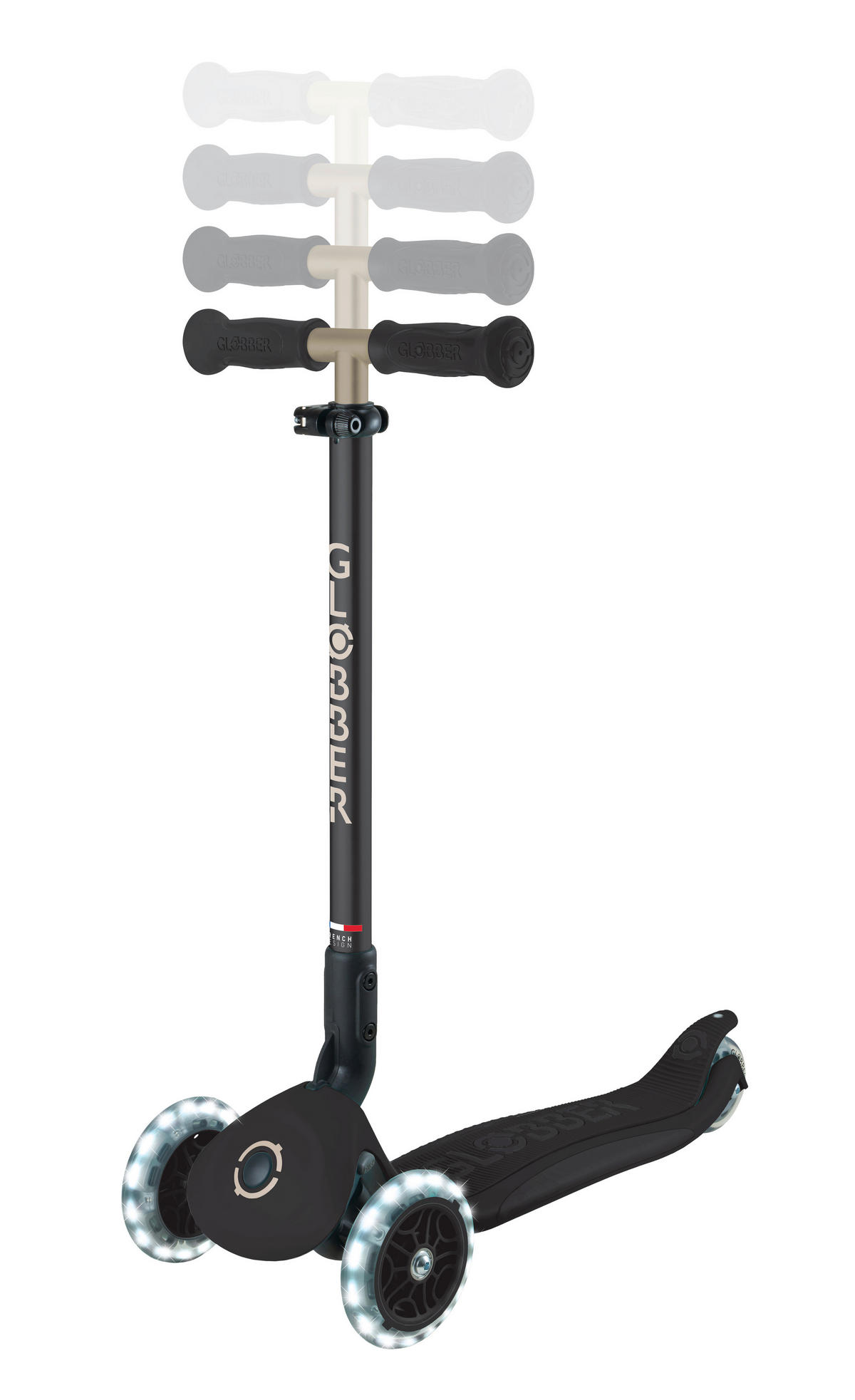 LAUFRAD GO-UP DELUXE LIGHTS  - Schwarz, Basics, Kunststoff/Metall (64/22/98,5cm) - GLOBBER