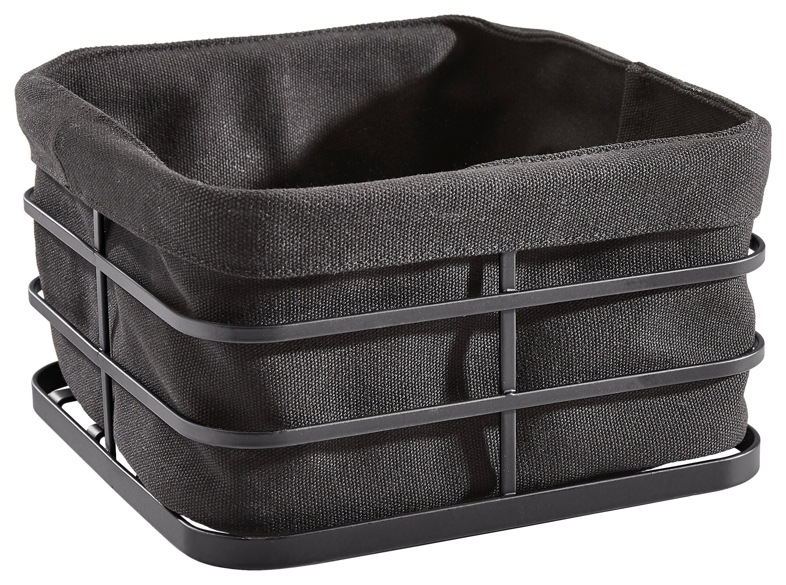 BRÖDKORG  19/19/11 cm  - svart, Basics, metall/textil (19/19/11cm) - Homeware Profession.