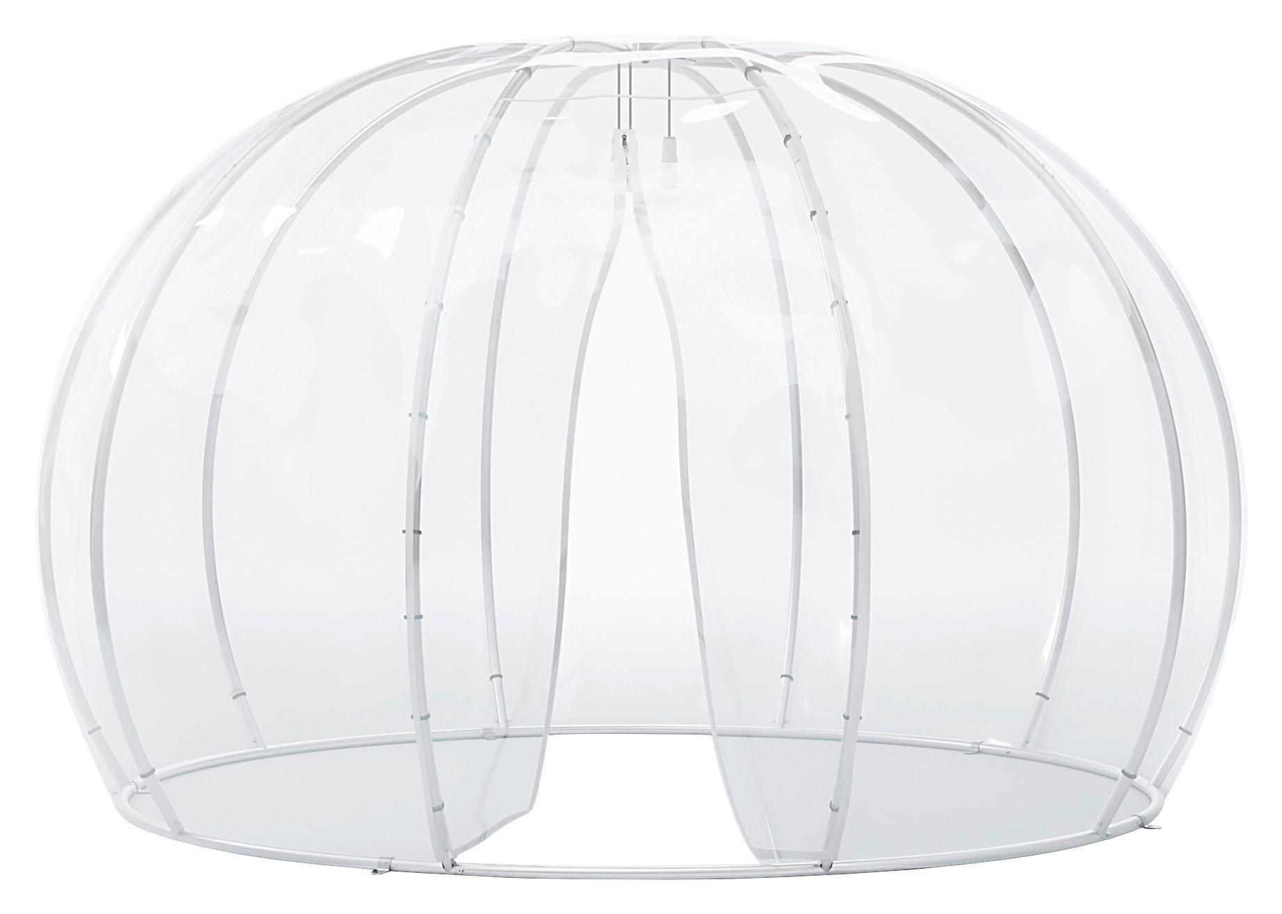 PAVILLON 372/250/372 cm Aluminium - Transparent/Silberfarben, Basics, Kunststoff/Metall (372/250/372cm)
