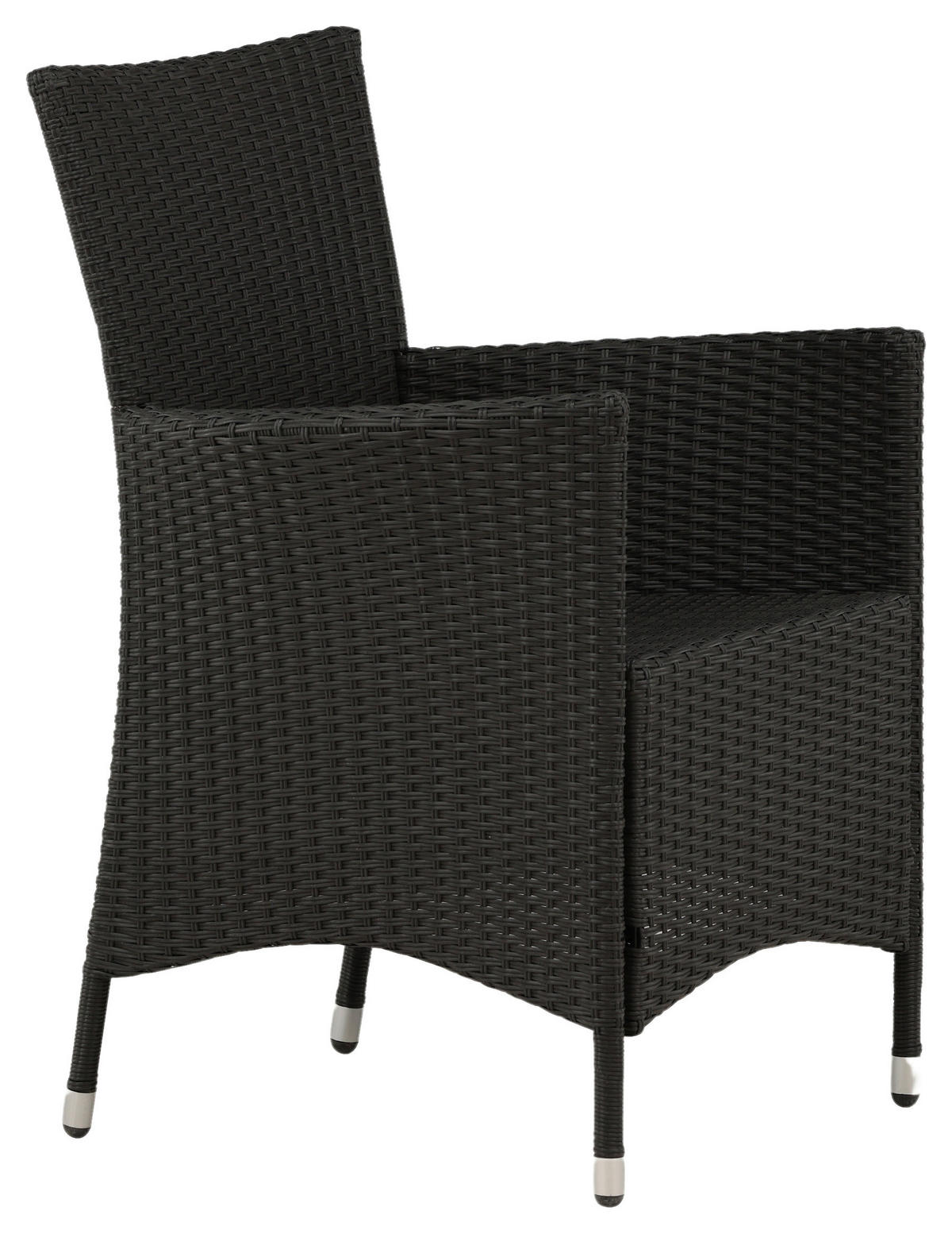 STAPELSESSEL Stahl Schwarz, Silberfarben  - Silberfarben/Schwarz, KONVENTIONELL, Kunststoff/Metall (60/88/60cm) - Gardenson