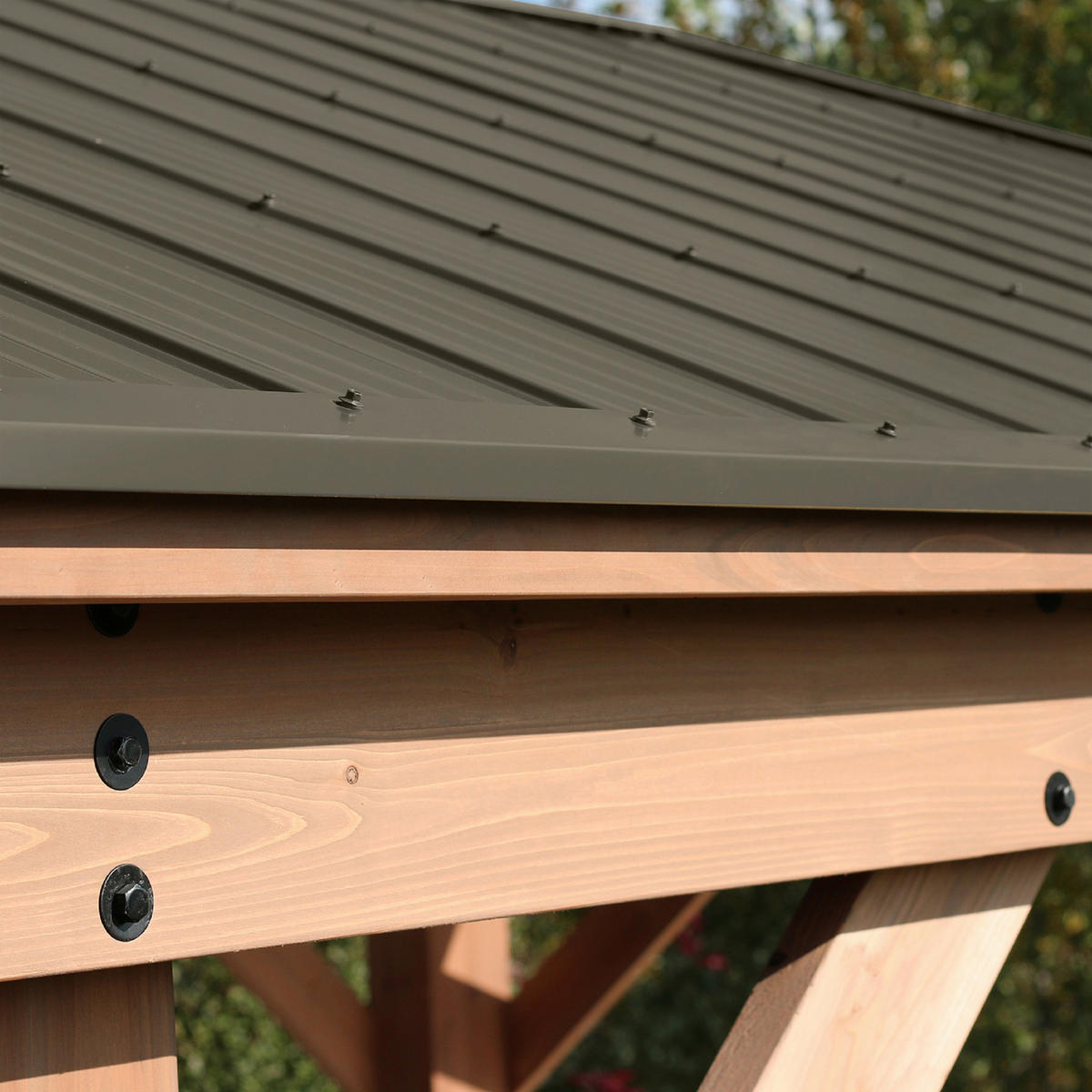 PAVILLON 490/315/371 cm   - Bronzefarben/Mokka, Basics, Holz/Metall (490/315/371cm)
