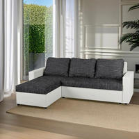 ECKSOFA Schwarz, Weiß Lederlook, Webstoff  - Schwarz/Weiß, Design, Kunststoff/Textil (147/228cm) - P & B