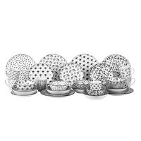 KOMBINOVANI SERVIS  TOKYO 2.0   30 delova     - bela/crna, Trendi, keramika - Novel