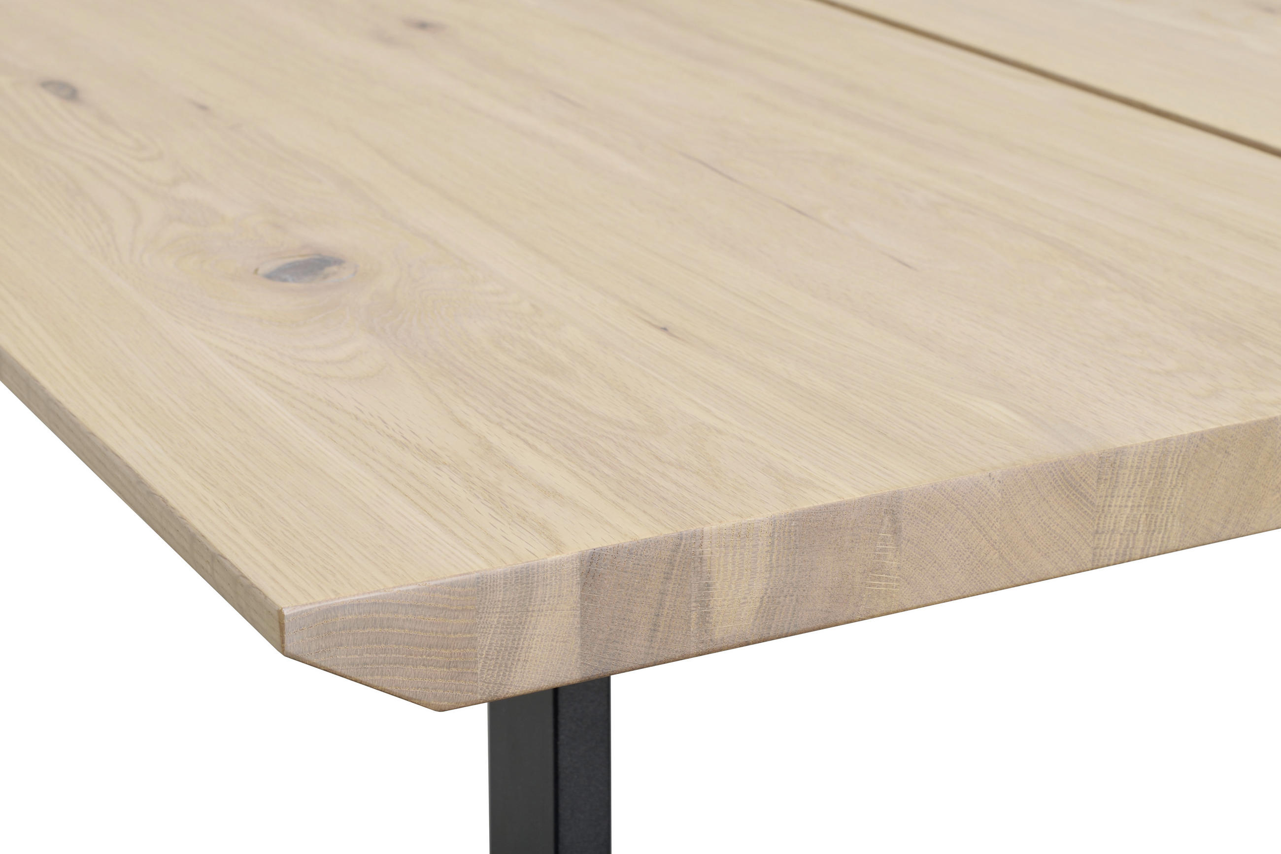 MATBORD i trä, metall 210/95/75 cm   - vit/svart, Design, metall/trä (210/95/75cm) - Rowico