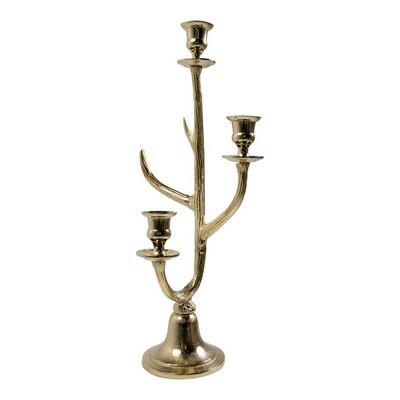 KERZENHALTER - Goldfarben, Basics, Metall (48cm) - X-Mas