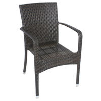 STAPELSTUHL in Metall, Kunststoff Braun  - Braun, MODERN, Kunststoff/Metall (55/87/56cm) - Gardenson