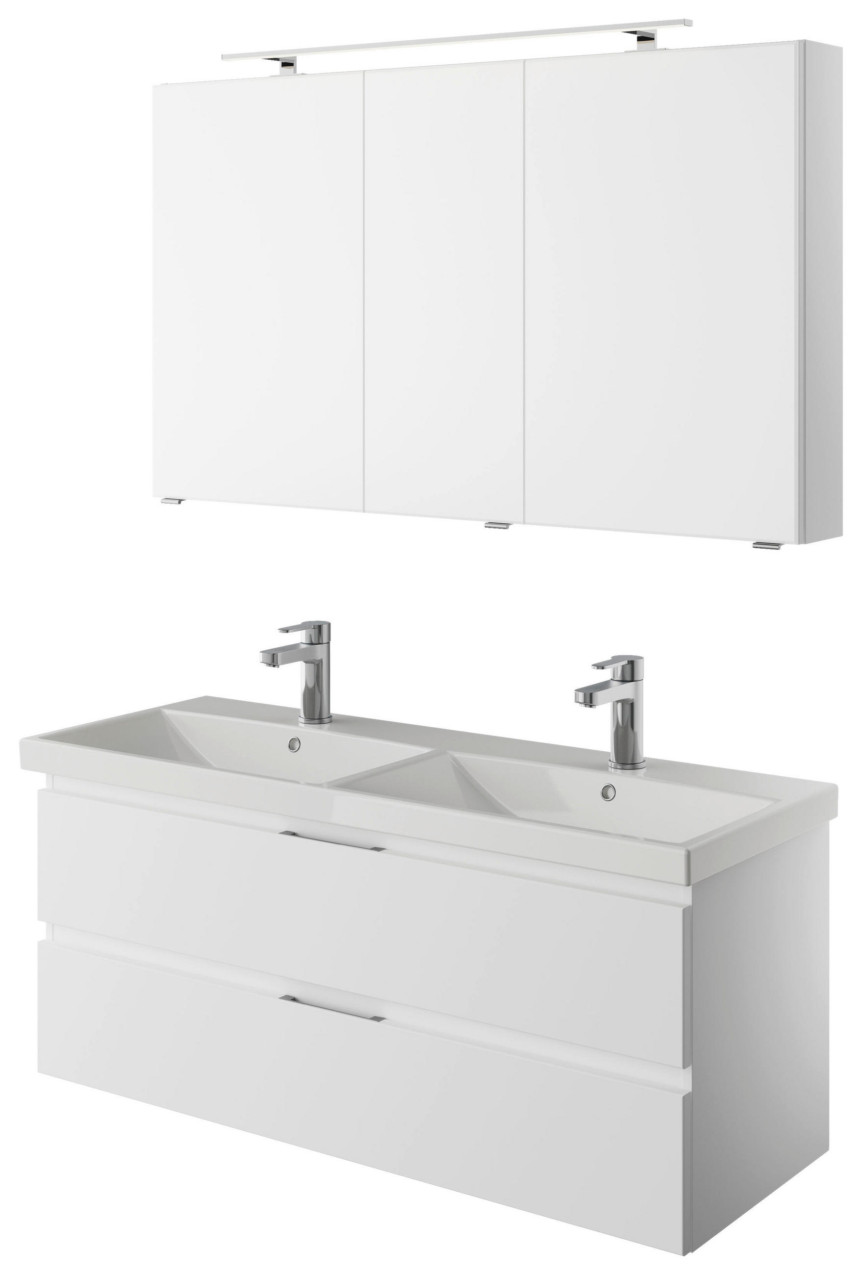 BADEZIMMER  in 120 cm  - Weiß Hochglanz/Weiß, KONVENTIONELL, Holzwerkstoff (120cm) - Pelipal