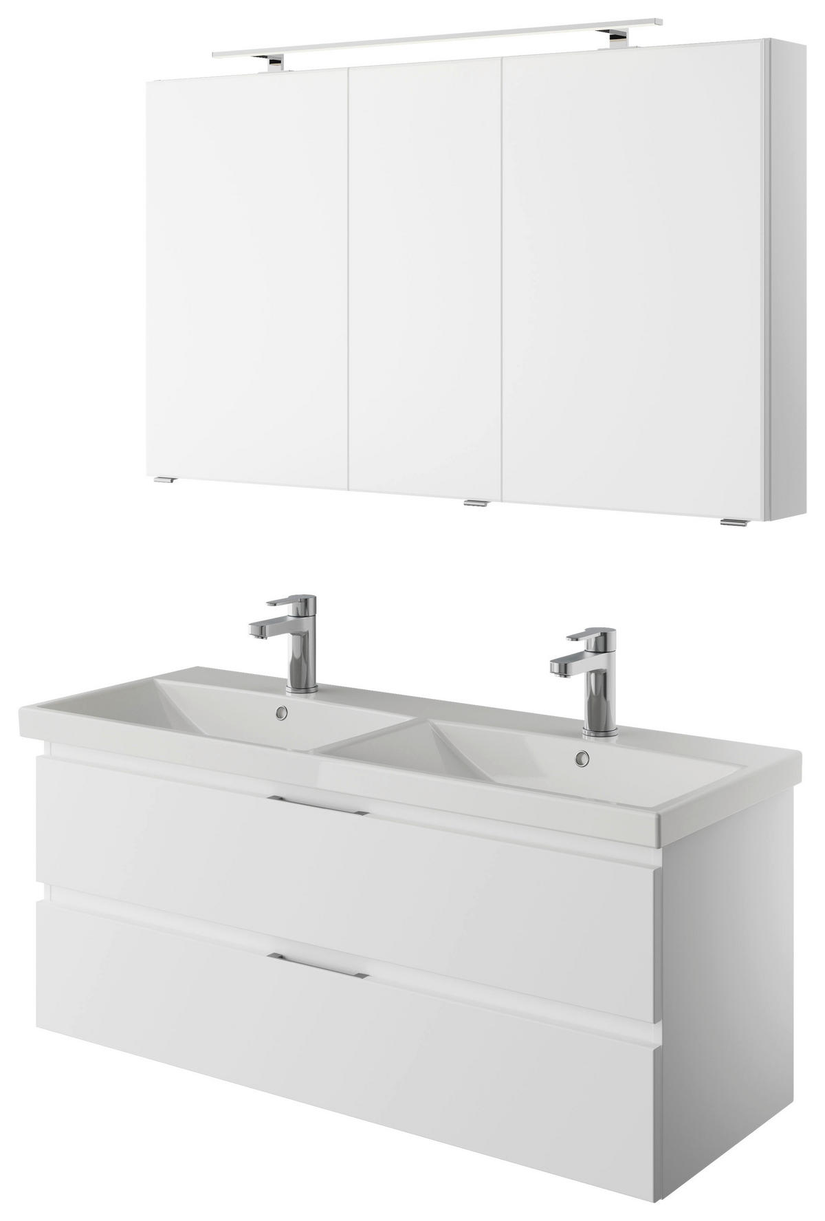 BADEZIMMER  in 120 cm  - Weiß Hochglanz/Weiß, KONVENTIONELL, Holzwerkstoff (120cm) - Pelipal
