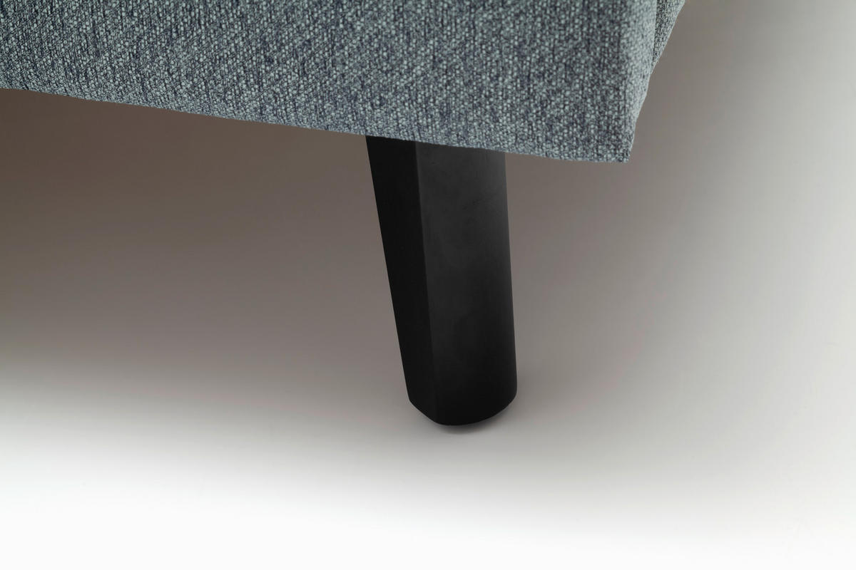 POLSTERBETT FRIEDA Bettkasten, Lattenroste 180/200 cm  in Blau  - Blau/Schwarz, KONVENTIONELL, Holz/Textil (180/200cm) - Livetastic