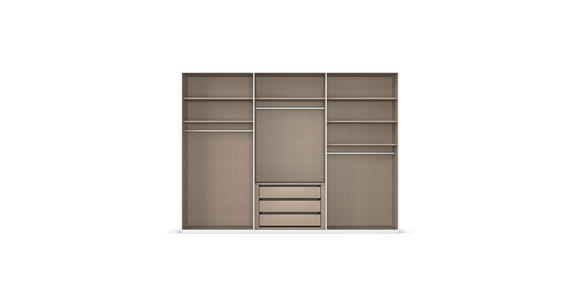 DREHTÜRENSCHRANK 301/235/61 cm,  in Graphitfarben, 6-türig  - Graphitfarben, Basics, Glas/Holzwerkstoff (301/235/61cm) - Novel