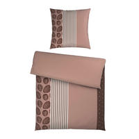 WENDEBETTWÄSCHE Satin 155/220 cm  - Beige/Braun, Textil (155/220cm) - Novel