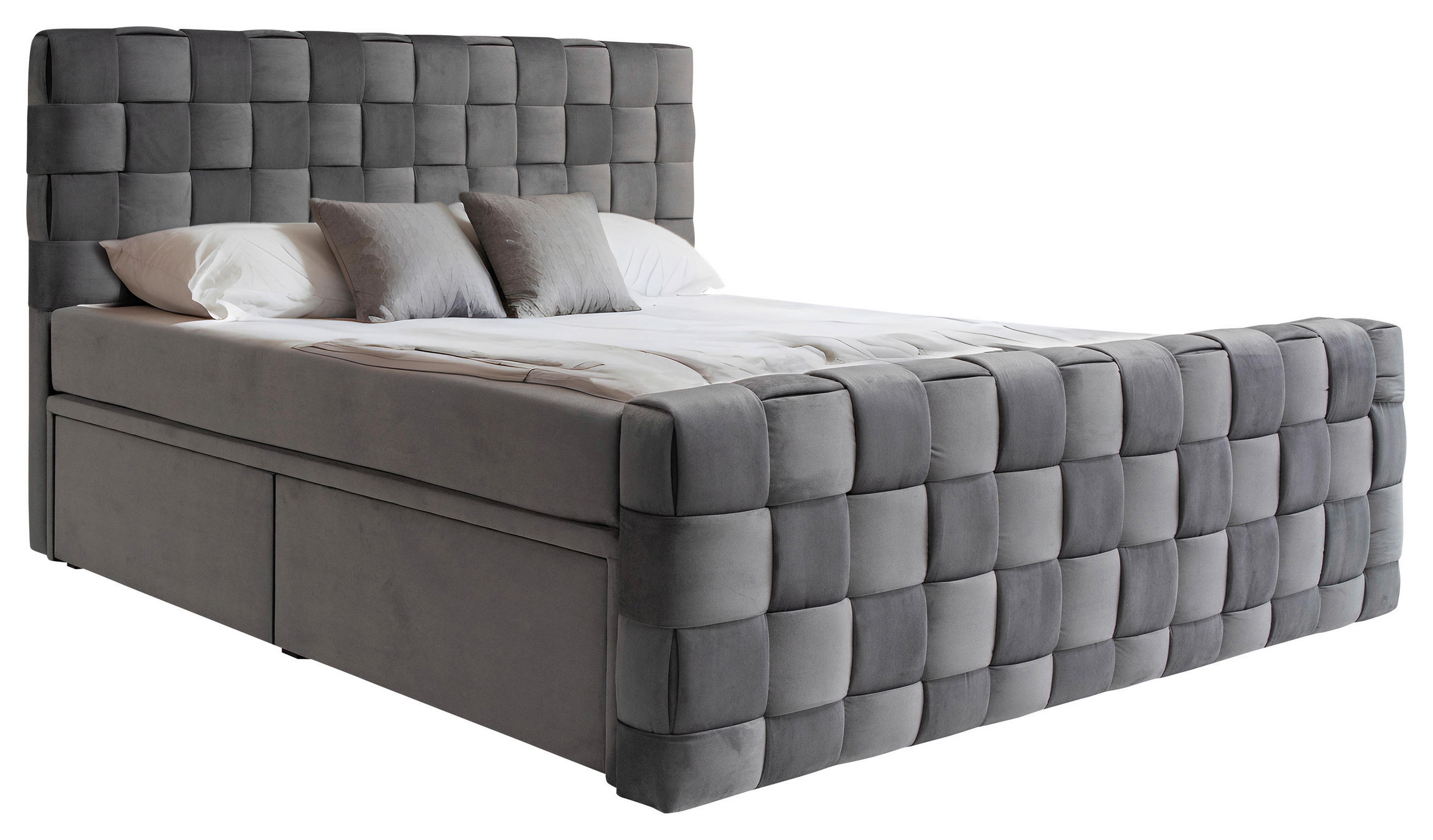 AMERICKÁ POSTEL, 160/200 cm, barvy grafitu - barvy grafitu, Moderní, textil (160/200cm) - Livetastic
