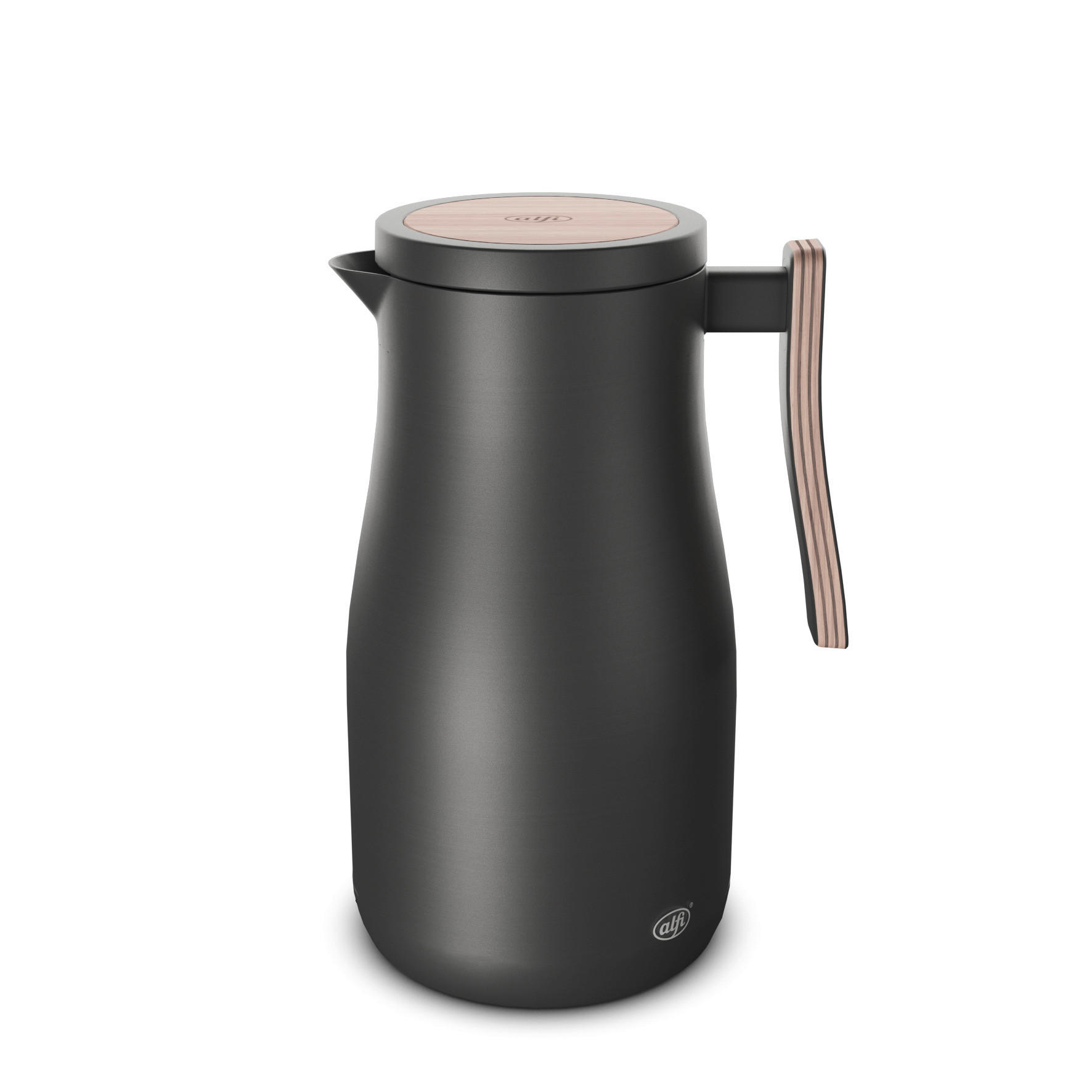 ISOLIERKANNE STUDIO ALLURE 1 L  - Schwarz, Design, Holz/Metall (1l) - Alfi