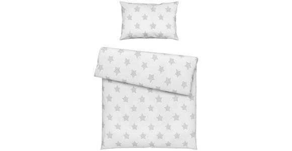 BABYBETTWÄSCHE 100/135 cm - Weiß/Grau, Basics, Textil (100/135cm) - My Baby Lou