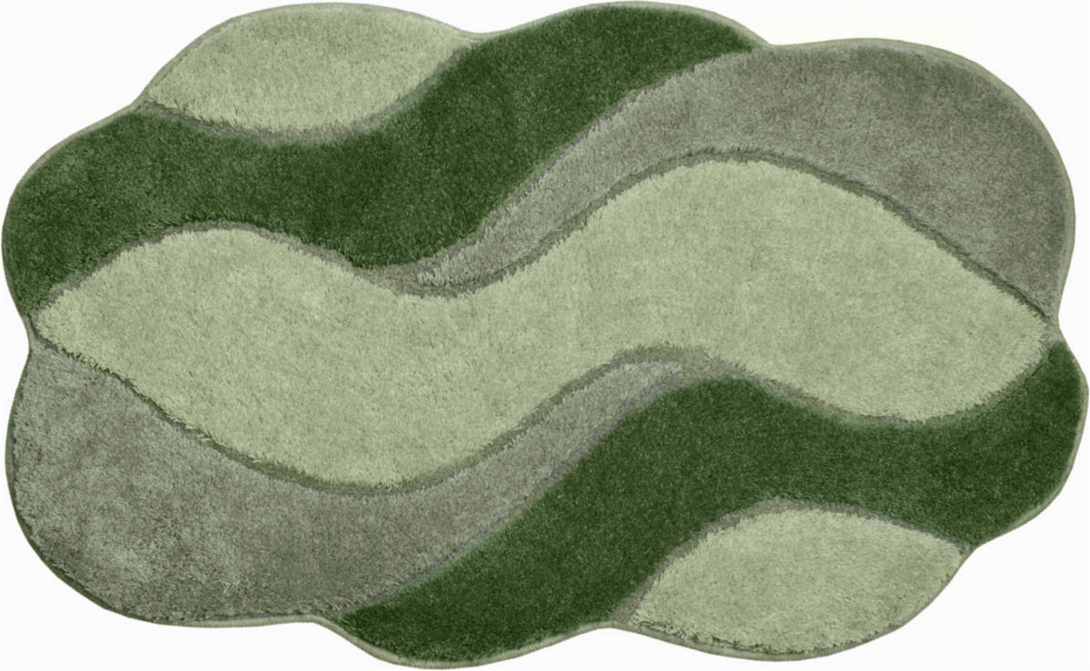 BADTEPPICH Grün 60/100 cm  - Grün, Basics, Kunststoff/Textil (60/100cm) - Grund