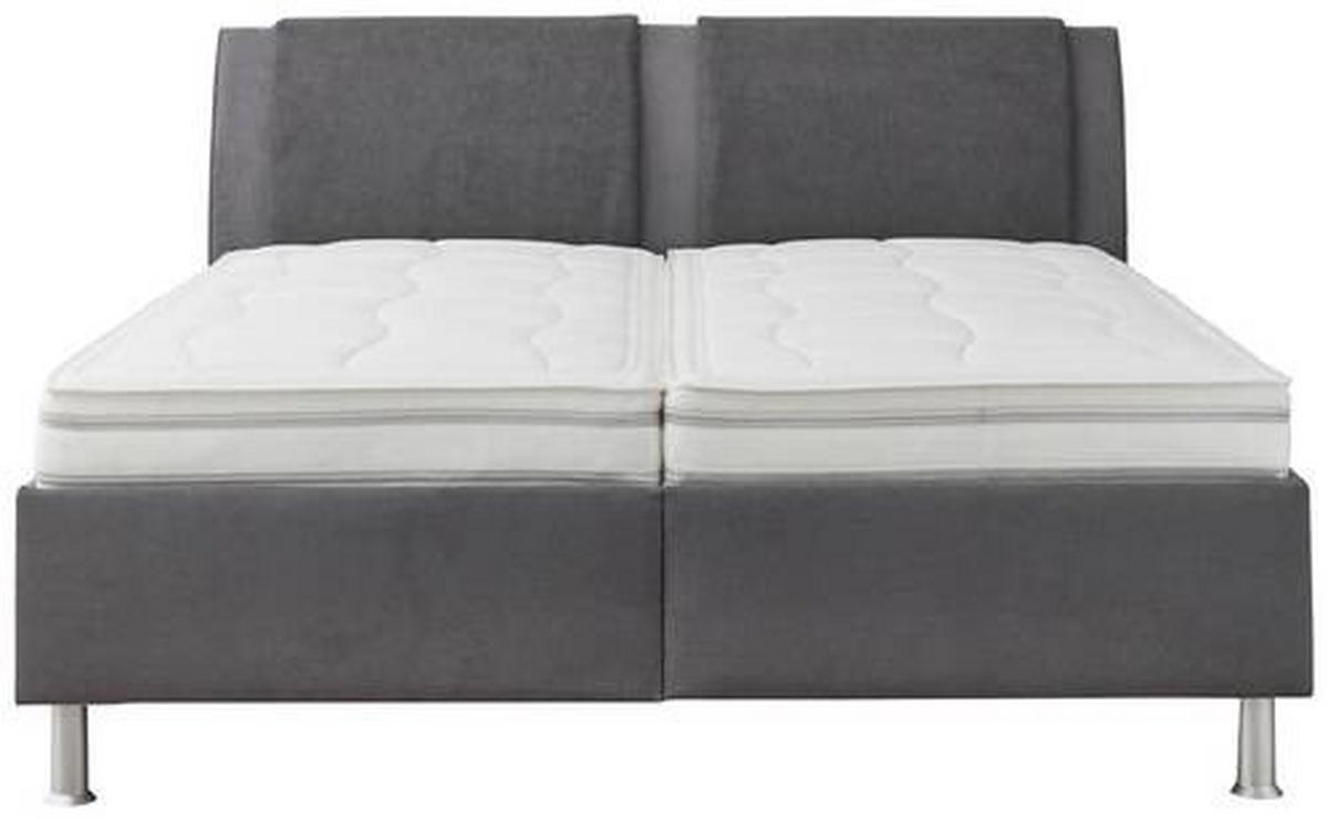 POLSTERBETT 180/200 cm  in Anthrazit, Grau  - Weiss/Anthrazit, Konventionell, Holz/Holzwerkstoff (180/200cm) - Beldomo - Sleep