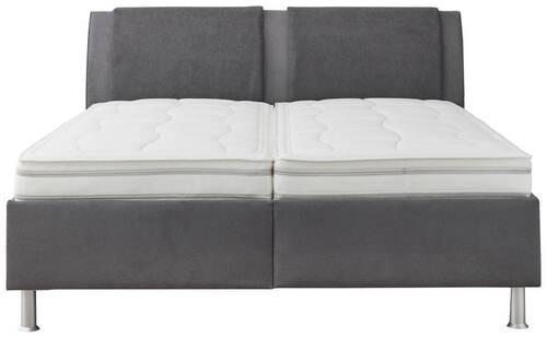 Thumbnail - Beldomo - Sleep Polsterbett, Anthrazit, Grau, Textil, H3 + H4, Höhe ca. 24 cm, 180x200 cm, Goldenes M, Made in EU, Bezug...