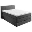 BOXSPRINGBETT 120/200 cm  in Anthrazit  - Anthrazit, KONVENTIONELL, Textil (120/200cm) - Carryhome