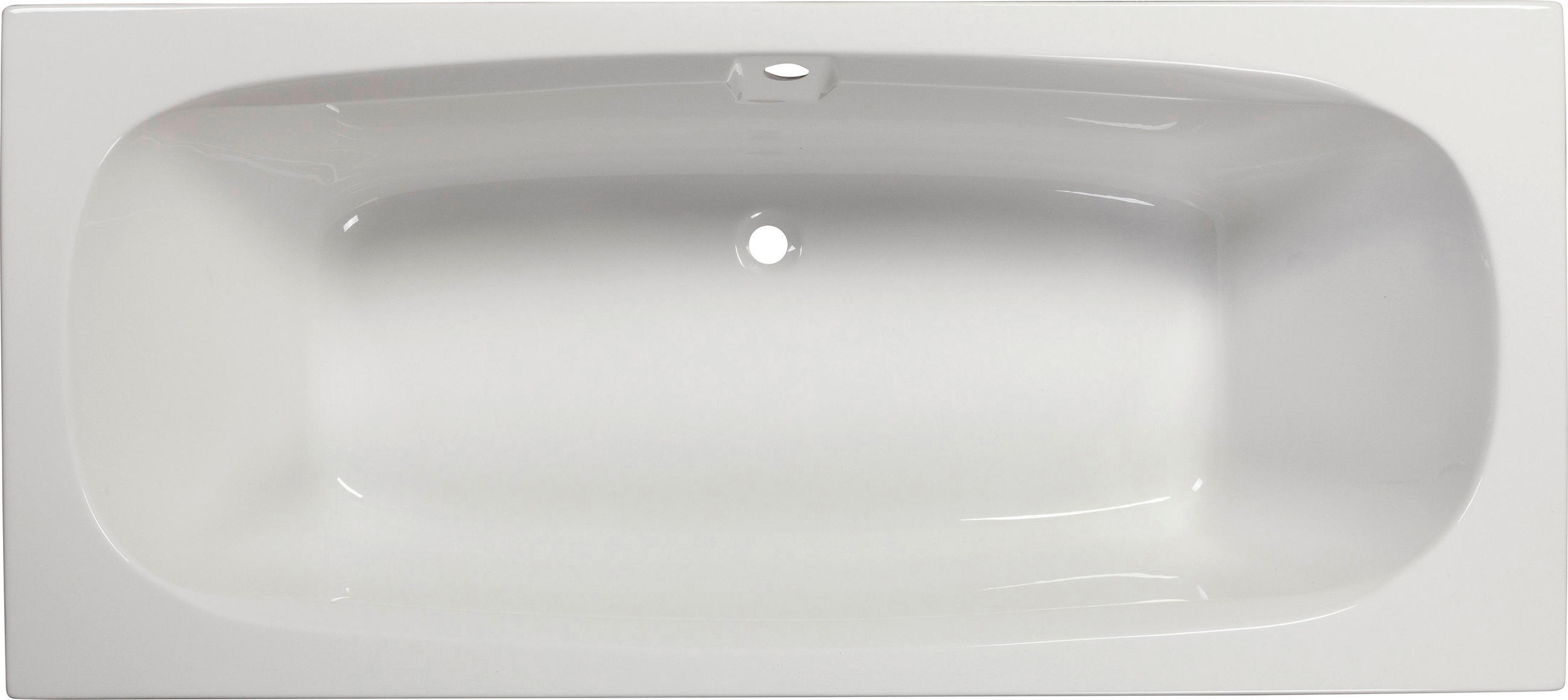 BADEWANNE Wandmontage  180/80/41 cm  - Weiß, KONVENTIONELL, Kunststoff (180/80/41cm)