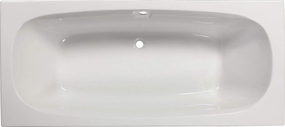BADEWANNE Wandmontage  180/80/41 cm  - Weiß, KONVENTIONELL, Kunststoff (180/80/41cm)