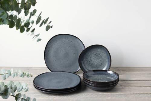 TAFELSERVICE 8-teilig Lave Gris  - LIFESTYLE, Keramik (28/28/2,7cm) - like.Villeroy & Boch