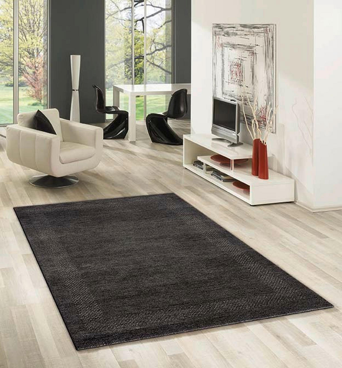 ORIENTTEPPICH 120/180 cm Anthrazit, Schwarz  - Anthrazit/Schwarz, KONVENTIONELL, Textil (120/180cm) - Cazaris