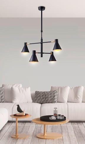 HÄNGLAMPA 54/54/89 cm  - svart, Basics, metall (54/54/89cm)