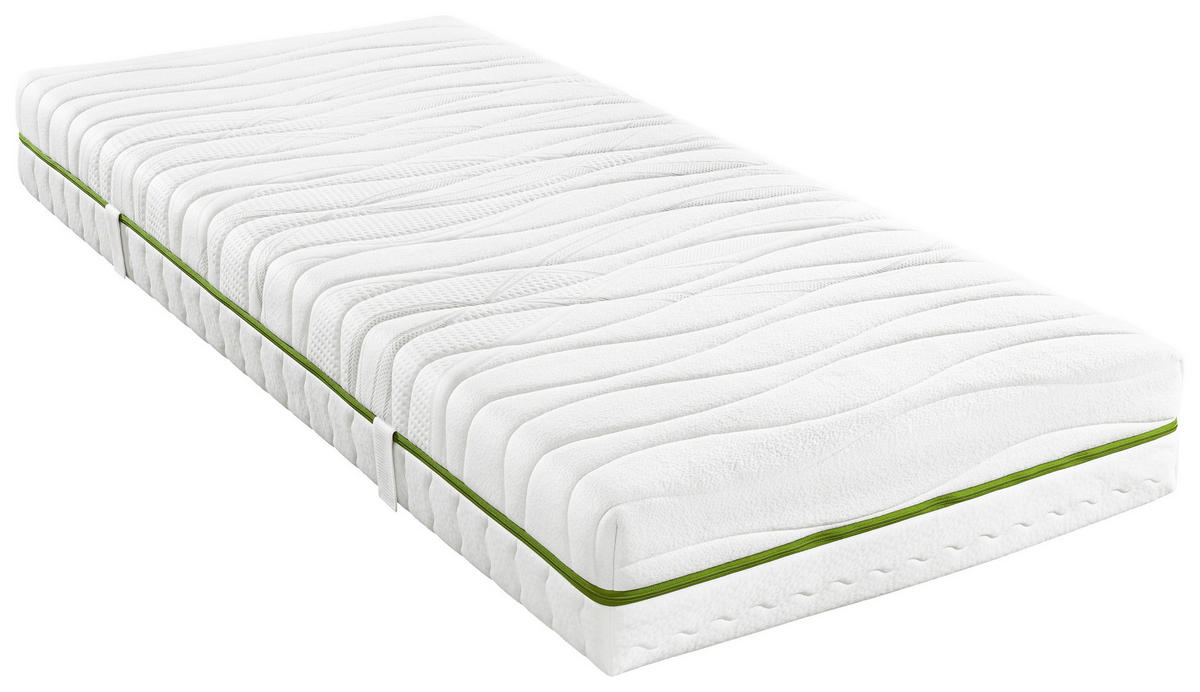 GEL-TASCHENFEDERKERNMATRATZE 90/190 cm Höhe ca. 20 cm  - Weiss, Basics, Textil (90/190cm) - Valnatura