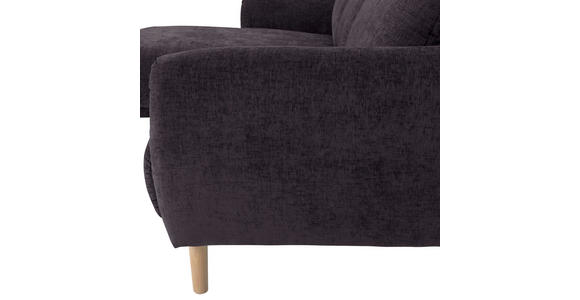 ECKSOFA Dunkelgrau Flachgewebe - Dunkelgrau/Buchefarben, KONVENTIONELL, Holz/Textil (144/230cm) - Carryhome