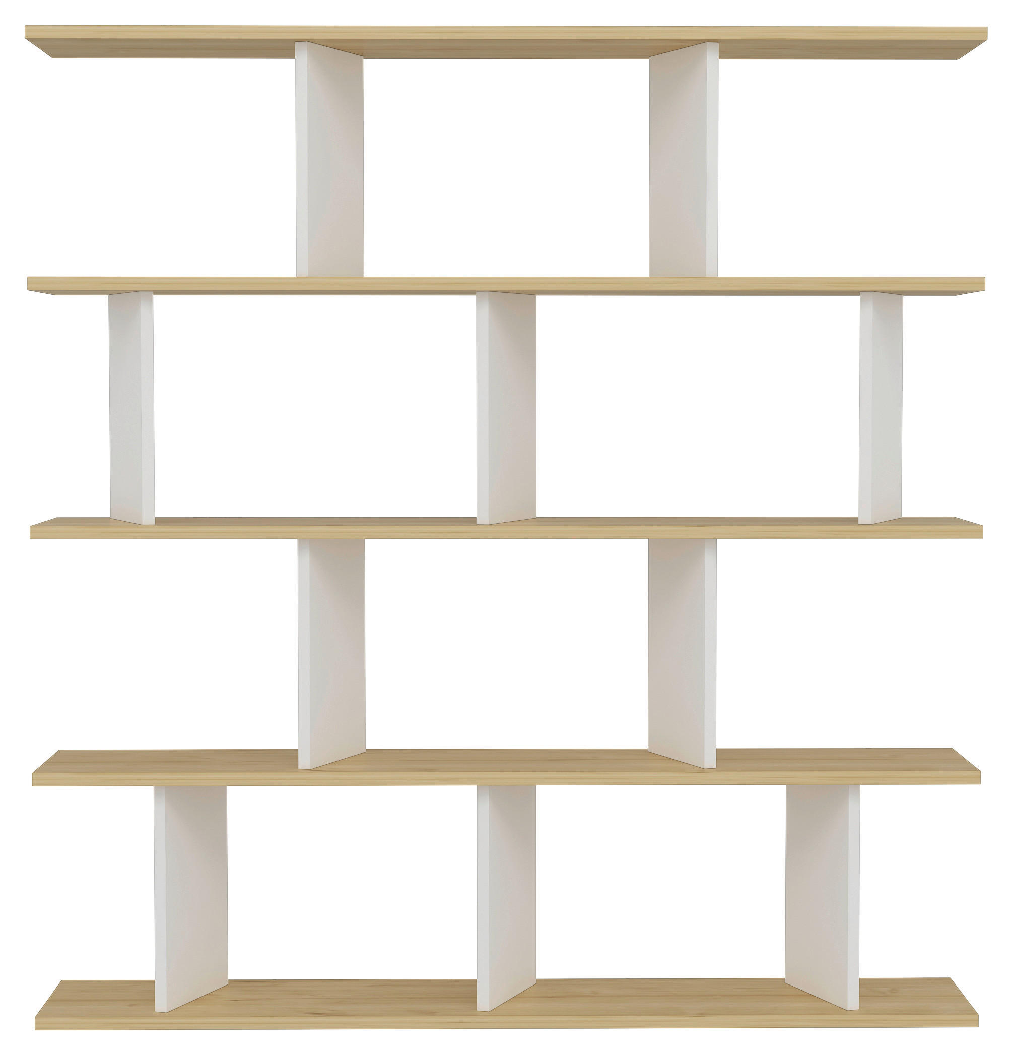 REGAL Eichefarben, Dunkelgrau  - Eichefarben/Dunkelgrau, Design, Holzwerkstoff (130/137/25cm) - Livetastic