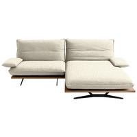 ECKSOFA  in Chenille, Flachgewebe Beige, Wildeiche  284/161 cm  - Wildeiche/Beige, Design, Holz/Textil (284/161cm) - Koinor