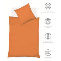 BETTWÄSCHE Provence Leinenoptik 240/220 cm  - Orange, Basics, Textil (240/220cm) - Fleuresse