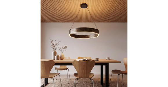LED-HÄNGELEUCHTE Oxira 59/120 cm  - Multicolor/Schwarz, Design, Kunststoff/Metall (59/120cm) - Dieter Knoll