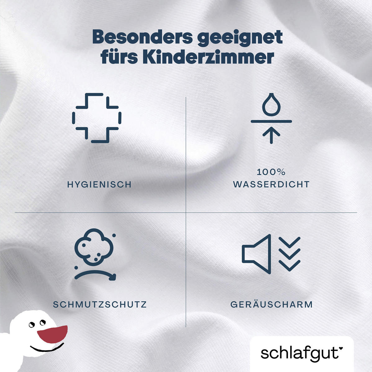 MATRATZENAUFLAGE - Weiß, Basics, Textil (70/140cm) - Schlafgut