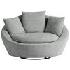 SESSEL in Chenille, Webstoff Grau  - Silberfarben/Schwarz, Modern, Kunststoff/Textil (130/80/112cm) - Trendmanufaktur