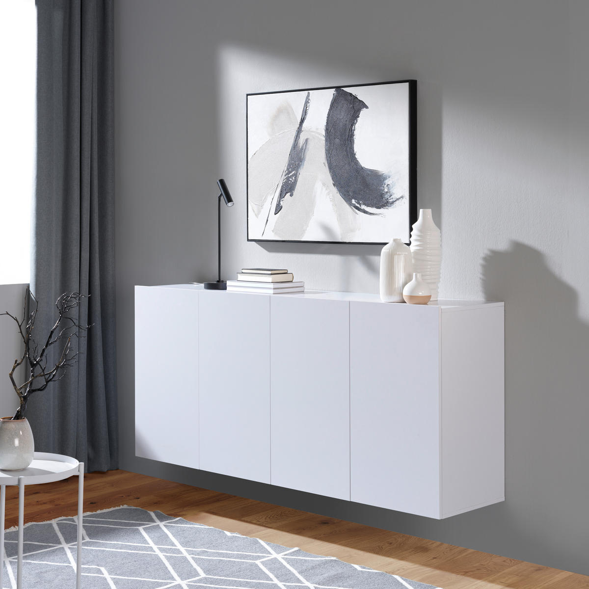 SIDEBOARD  in 180/80/42 cm  - Weiß, MODERN, Holzwerkstoff (180/80/42cm) - Hom`in