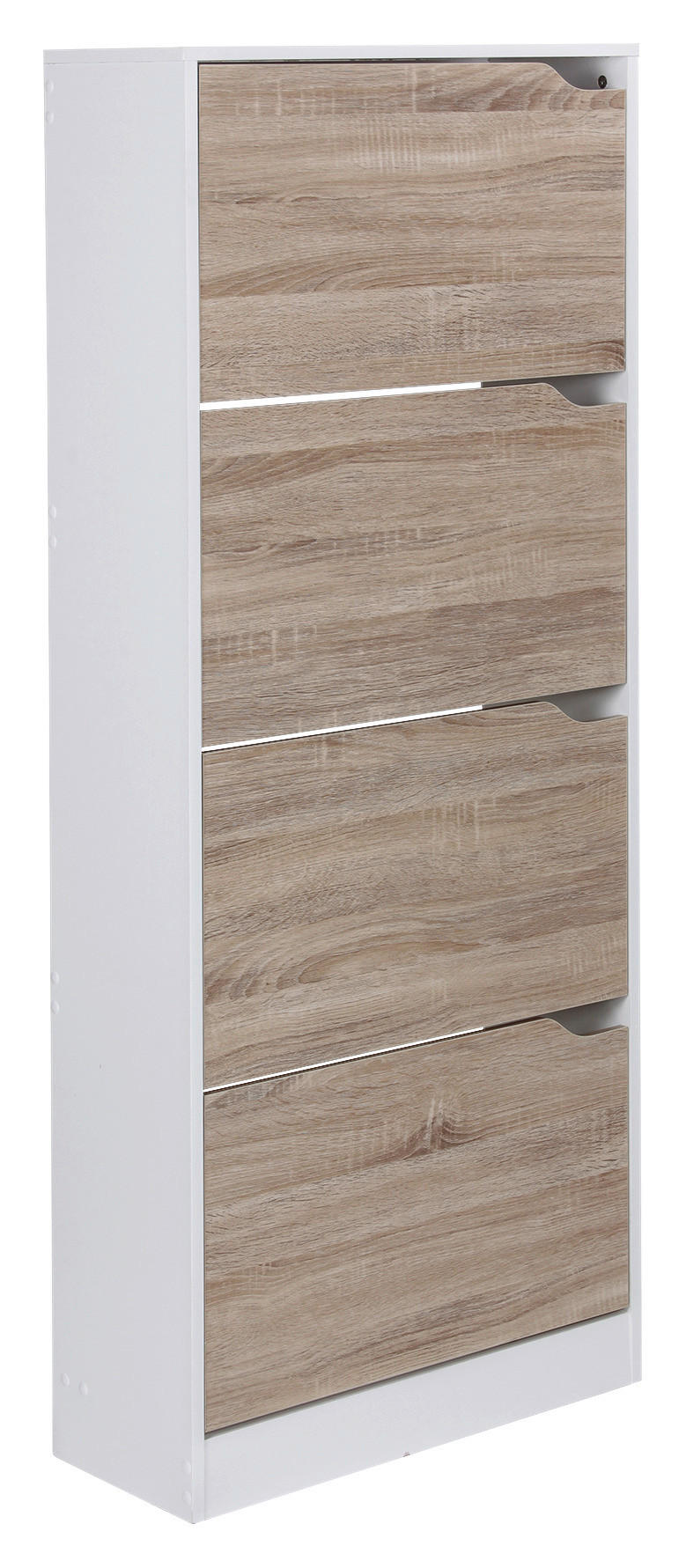 SKOSKÅP i 60/150/24 cm vit, Sonoma ek 150/60/24 cm