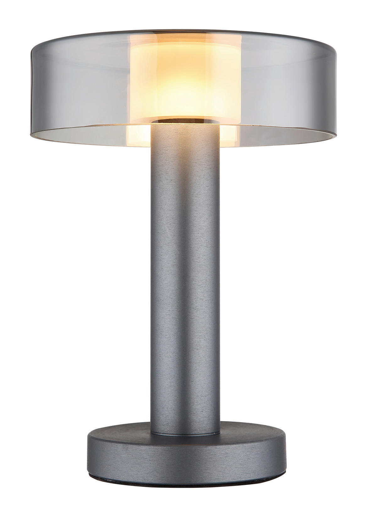 LED-TISCHLEUCHTE - Schwarz/Grau, Design, Glas/Kunststoff (22/31cm) - Globo