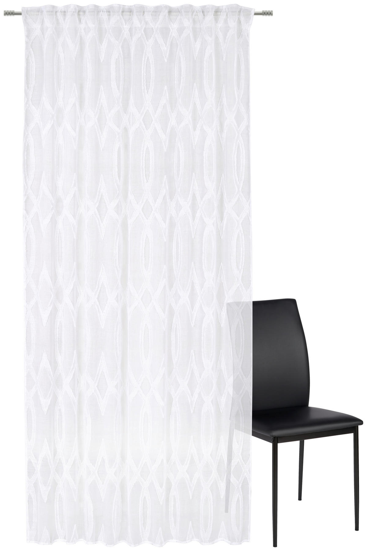 FERTIGVORHANG  halbtransparent  140/245 cm   - Weiß, Design, Textil (140/245cm) - Esposa